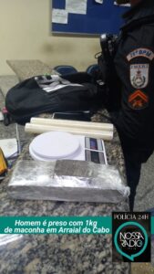 Leia mais sobre o artigo Homem é preso com 1kg de maconha em Arraial do Cabo