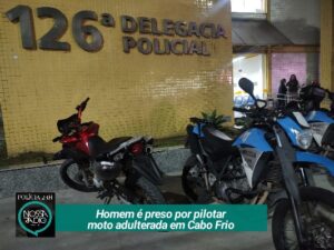 Leia mais sobre o artigo Homem é preso por pilotar moto adulterada em Cabo Frio