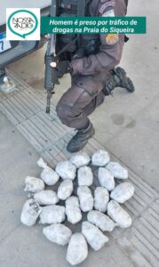 Leia mais sobre o artigo Homem é preso por tráfico de drogas na Praia do Siqueira