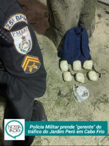 Leia mais sobre o artigo Polícia Militar prende “gerente” do  tráfico do Jardim Peró em Cabo Frio