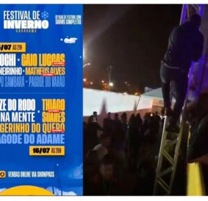 Leia mais sobre o artigo Confusões, falta de artistas, problemas técnicos, furtos e insegurança marcam primeiro dia de Festival de Inverno em Araruama
