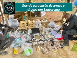 Leia mais sobre o artigo Grande apreensão de armas e  drogas em Saquarema