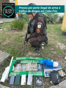 Leia mais sobre o artigo Presos por porte ilegal de arma e tráfico de drogas em Cabo Frio