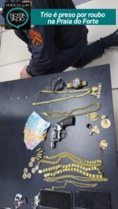 Leia mais sobre o artigo Trio é preso por roubo  na Praia do Forte