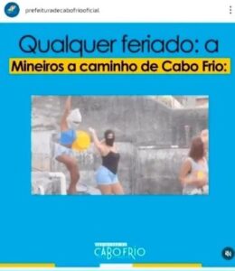 Leia mais sobre o artigo Postagem preconceituosa da Prefeitura de Cabo Frio com turistas mineiros repercute mal