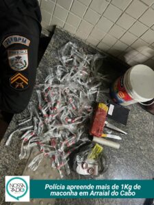 Leia mais sobre o artigo Polícia apreende mais de 1Kg de maconha em Arraial do Cabo