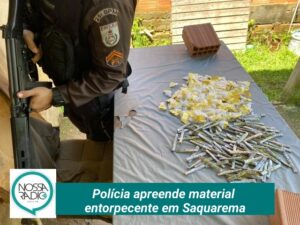 Leia mais sobre o artigo Polícia apreende material  entorpecente em Saquarema