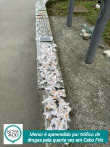 Leia mais sobre o artigo Menor é apreendido por tráfico de  drogas pela quarta vez em Cabo Frio