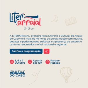 Leia mais sobre o artigo Arraial do Cabo dá vida à sua primeira Feira Literária e Cultural, a LITERARRAIAL