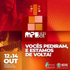 Leia mais sobre o artigo O charmoso MPBúzios está de volta e com um elenco de estrelas para o feriadão da Padroeira do Brasil, na encantadora península de Búzios