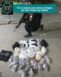 Leia mais sobre o artigo Trio é preso com arma e drogas em São Pedro da Aldeia