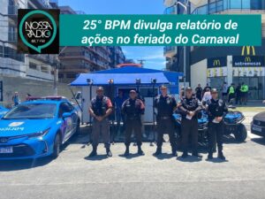Leia mais sobre o artigo 25° BPM divulga relatório de ações no feriado do Carnaval