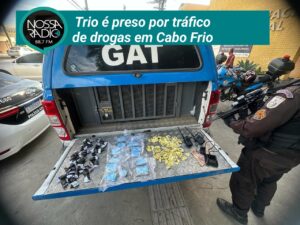 Leia mais sobre o artigo Trio é preso por tráfico de drogas em Cabo Frio