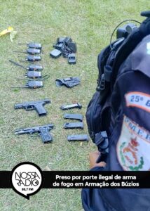 Leia mais sobre o artigo Preso por porte ilegal de arma de fogo em Armação dos Búzios