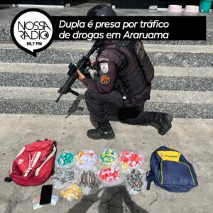 Leia mais sobre o artigo Dupla é presa por tráfico de drogas em Araruama