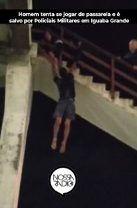 Leia mais sobre o artigo Homem tenta se jogar de passarela e é salvo por Policiais Militares em Iguaba Grande
