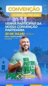 Leia mais sobre o artigo Candidato da direita em São Pedro, Marcelo do IAT fará convenção no dia 30 de julho