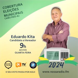 Leia mais sobre o artigo Eduardo Kita é o candidato a Vereador entrevistado desta quarta na Cobertura das Eleições Municipais da Nossa Rádio FM