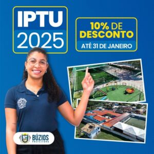 Leia mais sobre o artigo Búzios lança Campanha de Pagamento do IPTU 2025 com desconto de 10% para quitação à vista