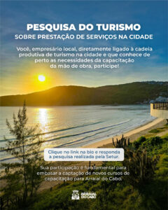 Leia mais sobre o artigo Turismo realiza pesquisa de qualificação de mão de obra em Arraial do Cabo