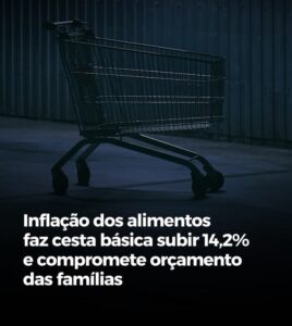 Leia mais sobre o artigo Inflação dos alimentos faz cesta básica subir 14,2% e compromete orçamento das famílias
