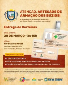 Leia mais sobre o artigo Artesãos de Búzios recebem Carteira Nacional do Artesão nesta sexta-feira