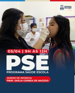 Leia mais sobre o artigo Programa Saúde na Escola acontece neste sábado no Jardim de Infância Emília Corrêa de Macedo