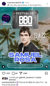Leia mais sobre o artigo Cantor Samuel Rosa nega que estará em evento divulgado em Cabo Frio e produção alega Fake News