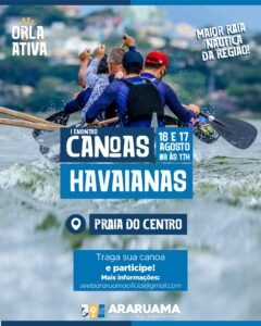 Leia mais sobre o artigo Praia do Centro recebe I Encontro de Canoas Havaianas em Araruama