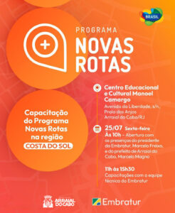 Leia mais sobre o artigo Arraial do Cabo recebe ‘Programa Novas Rotas’ da Embratur com objetivo de fortalecer a cadeia produtiva do turismo