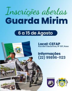 Leia mais sobre o artigo Guarda Mirim de Búzios abre inscrições para novas turmas