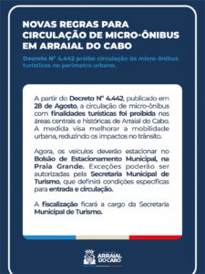 Leia mais sobre o artigo Novas regras para micro-ônibus de turismo em Arraial do Cabo
