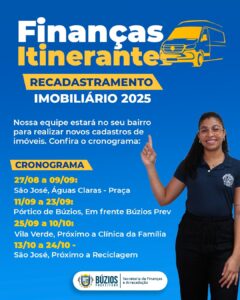 Leia mais sobre o artigo Prefeitura de Búzios leva atendimento do Recadastramento Imobiliário 2025 aos bairros com o programa Finanças Itinerante