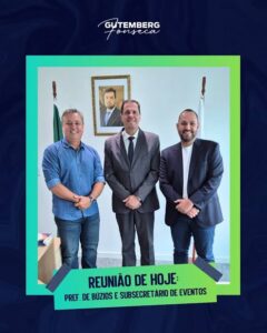 Leia mais sobre o artigo Alexandre Martins, Prefeito de Búzios, se reúne com Secretários do Estado Gutemberg Fonseca e Rodrigo Castro para tratar do aniversário da cidade