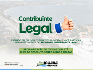 Leia mais sobre o artigo Prefeitura de Iguaba Grande oferece descontos de até 100% para renegociar dívidas nos tributos