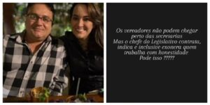 Leia mais sobre o artigo Ilana Bento dispara contra Vaguinho, Presidente da Câmara e expõe racha político da família com Dr. Serginho