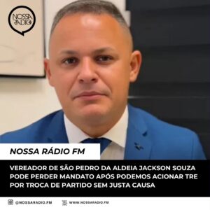 Leia mais sobre o artigo Vereador de São Pedro da Aldeia Jackson Souza pode perder mandato após Podemos acionar TRE por troca de partido sem justa causa