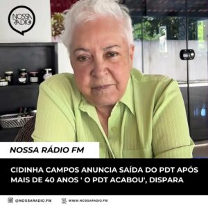 Leia mais sobre o artigo Cidinha Campos anuncia saída do PDT após mais de quarenta anos ‘o PDT acabou’, dispara