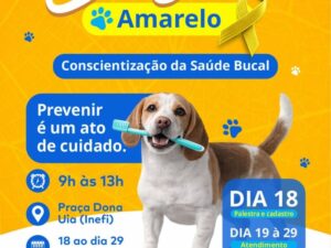 Leia mais sobre o artigo Campanha Maio Amarelo Pet promove conscientização sobre saúde bucal animal na Praça Tia Uia, na Rasa