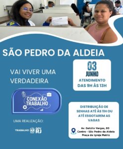Leia mais sobre o artigo Conexão Trabalho leva serviços e oportunidades para São Pedro da Aldeia nesta quarta-feira (03)