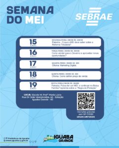 Leia mais sobre o artigo Prefeitura de Iguaba Grande promove Semana do MEI, com palestras e oficinas gratuitas para empreendedores