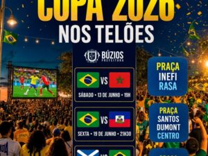 Leia mais sobre o artigo Prefeitura de Búzios instala telões em praças para transmissão dos jogos da Seleção Brasileira