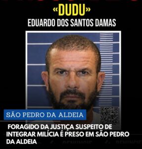 Leia mais sobre o artigo Foragido da justiça suspeito de integrar milícia é preso em São Pedro da Aldeia 