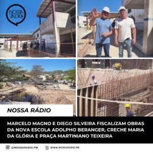 Leia mais sobre o artigo Marcelo Magno e Diego Silveira fiscalizam obras da nova Escola Adolpho Beranger, Creche Maria da Glória e Praça Martiniano Teixeira