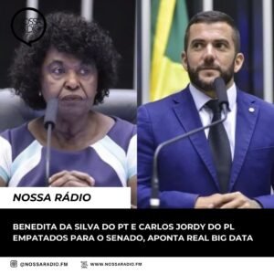 Leia mais sobre o artigo Benedita da Silva do PT e Carlos Jordy do PL empatados para o Senado, aponta Real Big Data