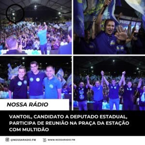 Leia mais sobre o artigo Vantoil, Candidato a Deputado Estadual, participa de reunião na Praça da Estação com multidão