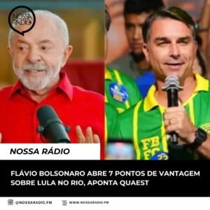 Leia mais sobre o artigo Flávio Bolsonaro abre 7 pontos de vantagem sobre Lula no Rio, aponta Quaest