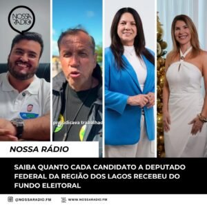 Leia mais sobre o artigo Saiba quanto cada candidato a Deputado Federal da Região dos Lagos recebeu do Fundo Eleitoral
