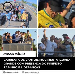 Leia mais sobre o artigo Carreata de Vantoil movimenta Iguaba Grande com presença do prefeito Fabinho e lideranças