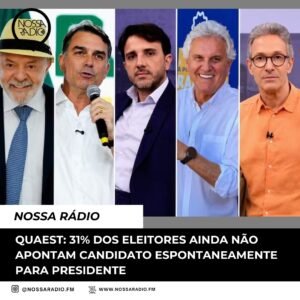 Leia mais sobre o artigo Quaest: 31% dos eleitores ainda não apontam candidato espontaneamente para presidente